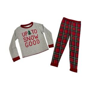 NWT‎ Mud Pie Kids Tartan Red Plaid Christmas Boys Pajamas "Up to Snow Good" 5T